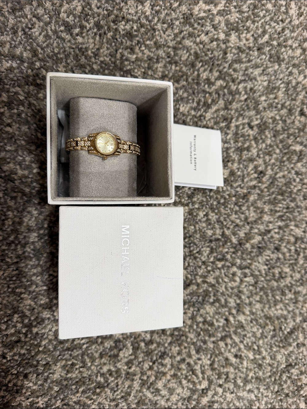Brand New Michael Kors Gold Crystal Accent Women's Bracelet Watch